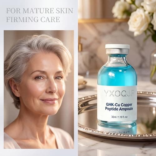 YXOQJF GHK-Cu Copper Peptide Serum for Face & Neck -Age-Defying 2 Pack70ml - Thumbnail 6