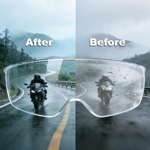 Universal Motorcycle Helmet Visor Anti-Fog Film & Rainproof Film - 2 PCS Large Version for Motorcycle Helmet Lens, Ultra HD Helmet Shield Films, Easy Installation without Glue Residue - Thumbnail 3