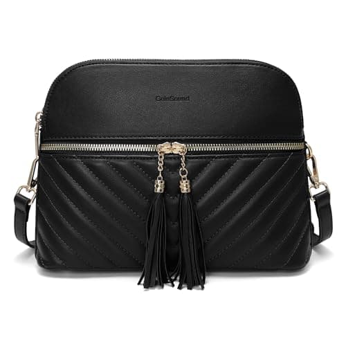 Goinsound Crossbody Bags for Women Crossbody Purses for Women with Multi Pockets Black - Image 1