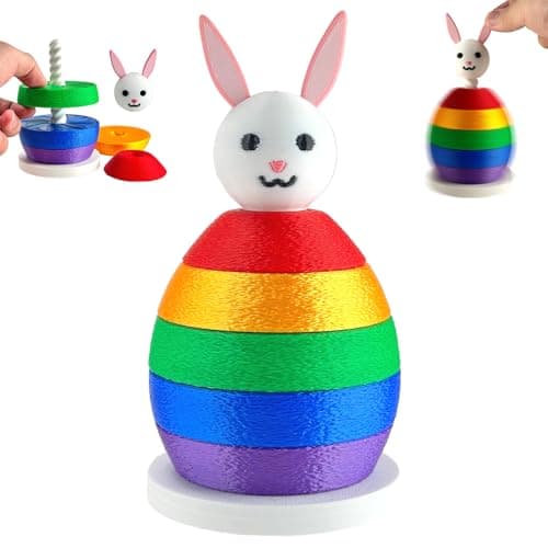 PDUODOU Easter Stacking and Eggs Toy PLA Sensory Montessori Toys Building Blocks for Infant Toddler Early Development - Image 1