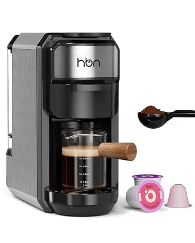 HBN 3-in-1 for Nespresso Capsule & K-Cup Pods & Ground Coffee Multi Coffee Maker Single Serve, 19Bar Programmable One-Touch Brewing Espresso Machine, 20oz Removable Water Tank, 1450W Fast Heat - Image 1