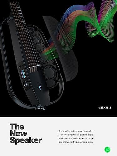 Enya NEXG 2 Basic Acoustic-Electric Guitar Carbon Fiber Travel Guitar Smart Acustica Electric Guitarra for Adults with 50W Wireless Speaker, Footswitch, and Gigbag - Thumbnail 3