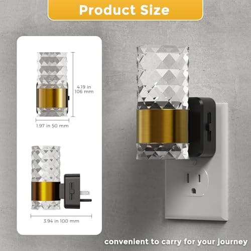 L LOHAS LED Night Light, Night Lights Plug into Wall, 2 Pack 10-Color RGB Change Nightlights,10/50/100LM Adjustable Automatic Nightlights Plug in with Dusk to Dawn Sensor for Room Bathroom Hallway - Thumbnail 6