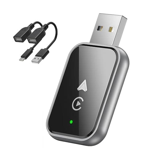 CENTURY SOLUTIONS Wireless CarPlay Adapter for iPhone & Android, Plug and Play Bluetooth Dongle Wired to Wireless Apple Car Play Adapter, USB-A & Type-C Port, Fast Connection