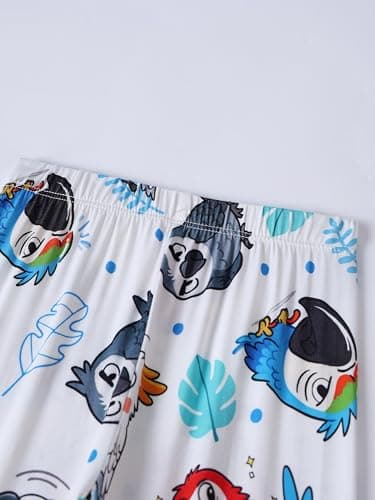 Joonberry Toddler Kids Soft Bamboo Viscose Long Sleeve Top and Pants Clothing Set–2-Piece 2-9Y Boys Girls Outfit（Parrot, 3-4Y - Thumbnail 6