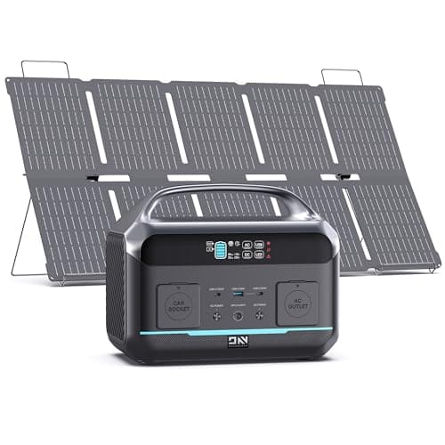 Daran portable station 600W(peak 1200W)with 100w solar panel,576Wh Small Lightweight Portable generator,100w usb-c pd output,1hr fast charging,1 AC Outlet,power bank for camping,spring outdoor use - Image 1