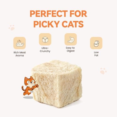 Heckin Yum Freeze Dried Chicken Cat & Dog Treats, Single Ingredient, Healthy Cat Snacks & Food Toppers for Picky Cats, 4 oz - Thumbnail 3