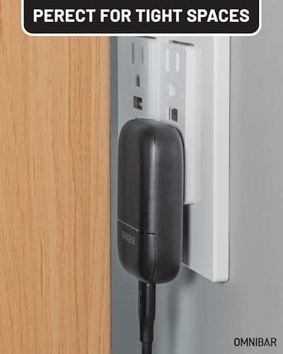 Omnibar Slim Flat 30W USB C Wall Charger, GaN Fast Charging Block with Foldable Plug, PD 3.0 PPS Type C Power Adapter for iPhone 17 16 15 Pro Max, Samsung Galaxy S26 S25 S24, iPad Pro, AirPods, Black - Thumbnail 4
