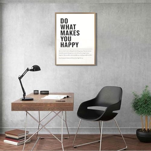Motivational wall art Inspirational Quote Wall decoration pictures Do What Makes You Happy Positive Energy posters Paints For Living Room Bedroom Office Home Decor Unframed 12inx16in poster - Thumbnail 4
