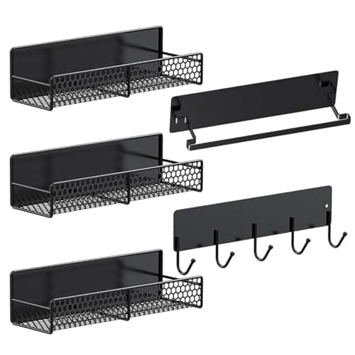 Uasdrvi 5Pcs Heavy-Duty Magnetic Shelves for Fridge, Washing Machines, Dryers, Metal Doors, and Any Metal Surface (O5SET) - Image 1