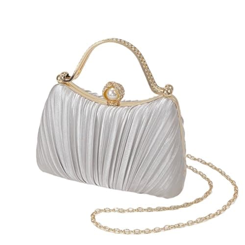 Evening Clutch Purses - Women's Evening Bag Party Purses Handbag for Cocktail Prom Party Wedding Formal (Silver) - Image 1