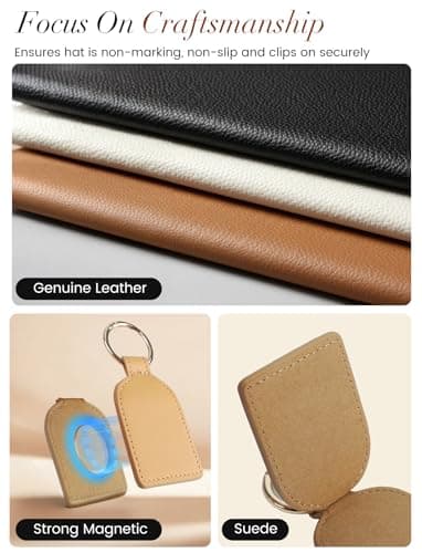 Niveaya Magnetic Hat Clip for Travel, Strong Magnet Holder for Hats, Chic Hands-Free Travel Essentials for Beach Cruise Vacation, Secures Hats on Tote Bags Purse Backpacks Luggage, 1-Pack Khaki - Thumbnail 4
