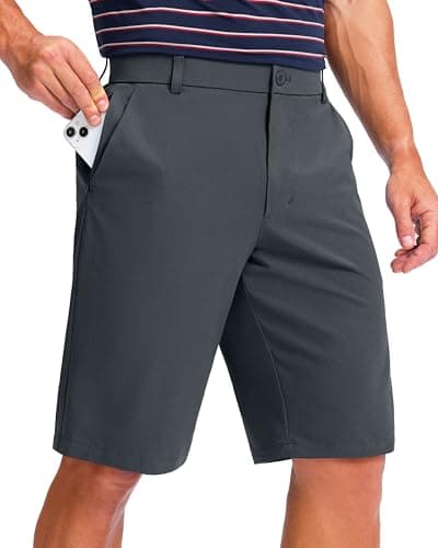 G Gradual Golf Shorts Men 11 Inch Inseam Long with 5 Pockets Lightweight Knee Length Stretch Short for Casual Dress Work (Iron Grey, L11, W32) - Image 1