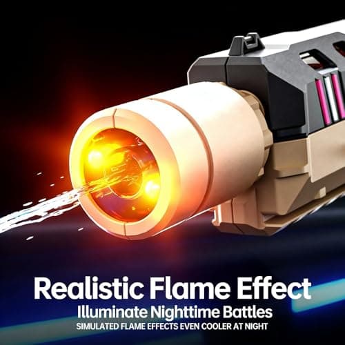 QAONIE Electric Water Blaster, 3Pcs Tactical Combo Set, Transparent Design, Water Blaster Pistol Toy for Summer Swimming Pool Beach Outdoor Activity. (3Pcs-Mixed Color) - Thumbnail 6