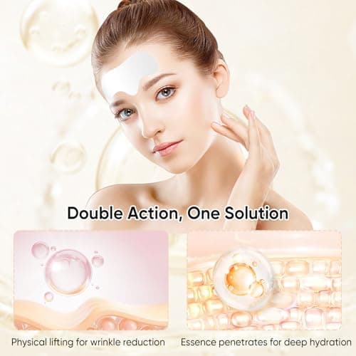 InfiniteRelax 12Pcs Forehead Wrinkle Patches for Women, Hydrolyzed | Collagen | Vitamin E | Aloe Vera to Reduce Wrinkles Forehead Wrinkles Treatment Overnight (Milky white) - Thumbnail 3