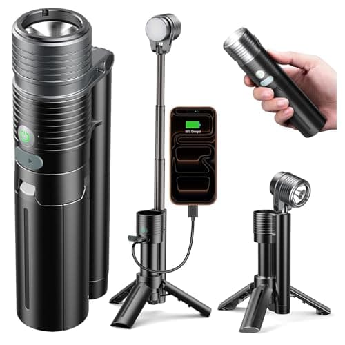 AsFrost Flashlight Camping Lights 2in-1, 180°Flip Dual Lamp 8-Mode LED Bright Weird Cool Unique Flash Light Camp Lantern Waterproof 4500mAh Type-C for Outdoor Home Emergency, Gift for Teen Men Women - Image 1
