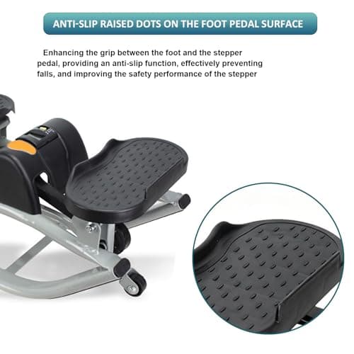 WIKONALK Portable Rock Stepper Side to Side,Low Impact Rocking Steppers for Exercise at Home with Resistance Bands and Non-Slip Mat,Rock Stepper Exercise Equipment for Apartment,Living Room - Thumbnail 4