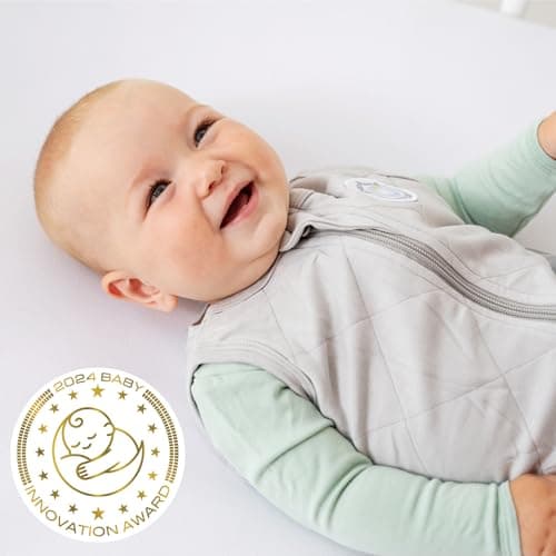 Dreamland Baby Lightweight Bamboo Viscose Sleep Sack (24-36 Months). 1.0 TOG Ultra Soft Blanket w/ 2-Way Zipper. 95% Viscose, 5% Spandex (Grey). Mom-Owned US Business, Premium Materials - Thumbnail 3