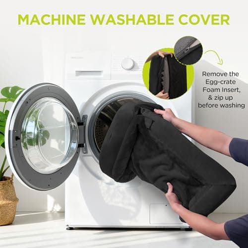 Extra Large Dog Bed, Orthopedic XL Washable Bed for Big Dog Waterproof Pet Couch Sofa Bolster with Removable Cover, Non-Slip Bottom, Tennis Ball Toy, 42x30 - Thumbnail 5