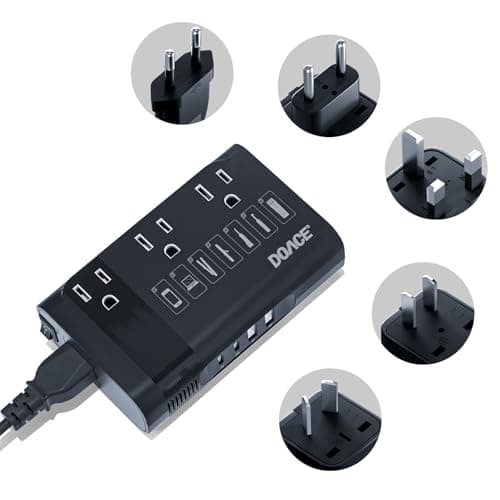 DOACE 350W Voltage Converter US to Europe - 220V to 110V Converter for European Travel with QC+PD Chargers for Using Most U.S. Devices Abroad - Hair Straightener Shaver Toothbrush Camera Phone - Image 1