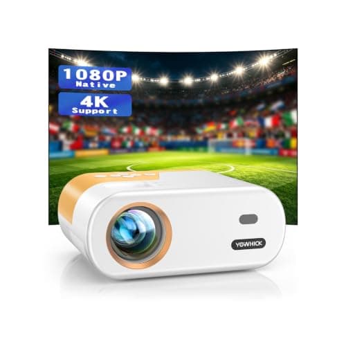 YOWHICK Mini Projector for iPhone, Native 1080P HD Projector, Portable Projector, Movie Projector Compatible with Android/iOS/Windows/TV Stick/HDMI/USB - Image 1