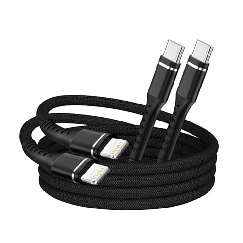 iPhone Charger Cable, 2Pack 3FT USB-C to Lightning Cable Apple MFi Certified Lightning Cable Nylon Braided Fast Charging High Speed Transfer Cord for iPhone 14 13 12 11 Pro Max Xr Xs 8 and More