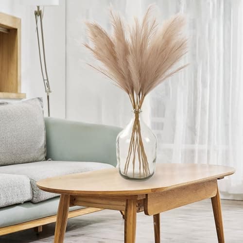 Acfruits 12 PCS Beige Faux Pampas Grass 38"/3.1ft Tall Brown Artificial Pompous Grass Large Fake Pompas Branches Plants Floor Vase Filler for Flower Arrangement Home Decor - Thumbnail 5