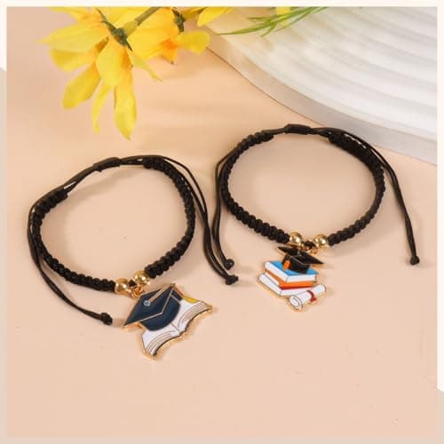 Class of 2026 Graduation Gifts Bulk for Him Her, Atarvana Inspirational Graduates Present Set with 5pcs Bracelet and 5pcs Bookmark Motivational Gift - Thumbnail 5