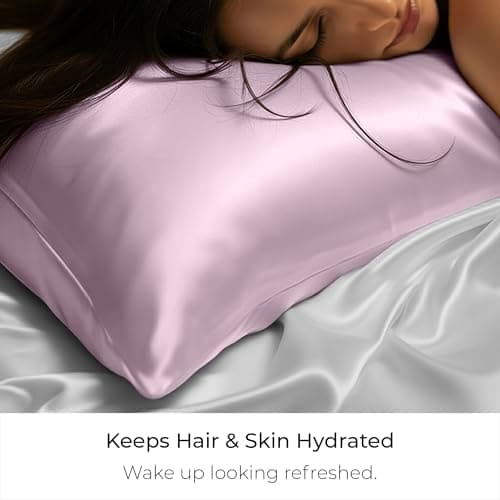Mellanni Pure Silk Pillowcase King Size - Perfect for Hair and Skin, Preventing Wrinkles - Easy Care - Naturally Cooling Silk Pillow Cover with Hidden Zipper (King, Lilac) - Thumbnail 4