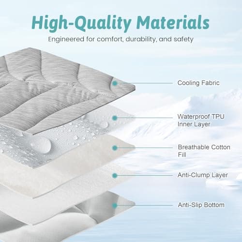 COZY KISS Cooling Mat/Pad/Blanket for Dogs & Cats Indoor — Fabric, Non-Gel, Non-Electric, Q-Max > 0.4 Leaf Shaped Pet Pad, Waterproof Summer Sleep Mat, 39x34inch, Silver Grey - Thumbnail 5