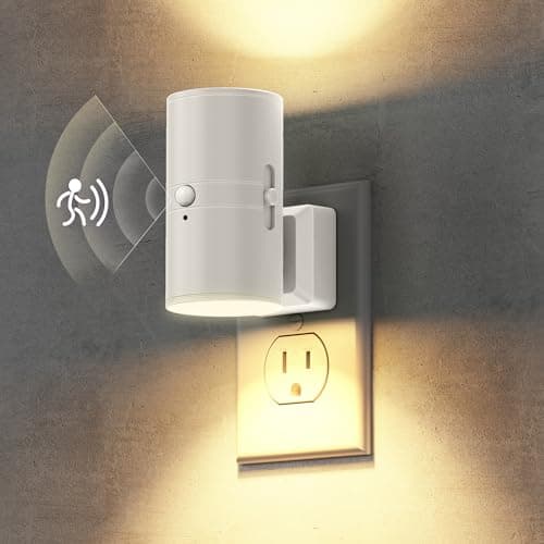 Briignite Motion Sensor Night Light,Motion Activated Plug in Night Lights, 0-100LM Dimmable Soft White 3000K, Motion Sensor Light Indoor for Bathroom Hallway Bedroom Stairway Kid Elderly Pet - Image 1