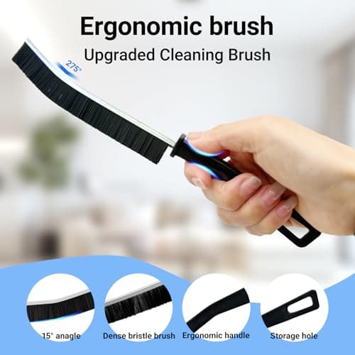 Crevice Cleaning Brush, 2026 New Multifunctional Gap Hard Bristled Grout Brush Tool for Scrub Small Spaces, Kitchen, Toilet, Bathroom, Corner, Grout, Sink, Window Tracks, Hinges, Tile(6pcs) - Thumbnail 6