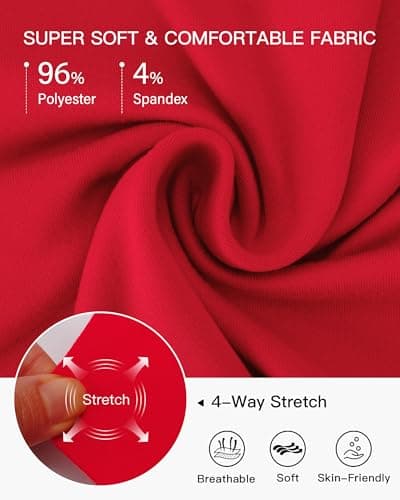 Stelle Women's Crop Tops Crew Neck Short Sleeve T Shirts Casual Basic Tshirts Shirts Going Out Tee Tops Red Large - Thumbnail 5