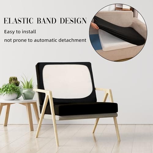 SUKAIKEQA Outdoor Cushion Covers Set,8PCS Patio Furniture Couch Seat Slipcovers, Replacement for Sofa Sectional Chair(Cover，Only) - Thumbnail 5