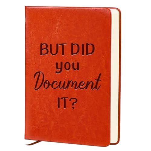 QDWXDEL Funny Office Gift,A5 Hardcover Leather Journal for Women, Employee Appreciation Gifts Journal Notebook for Work,Office Decorations for Work (BUT DID) - Image 1