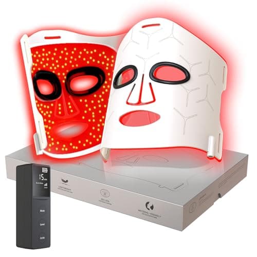 Infrared Red Light Therapy Mask: High Power for Glowing Skin – Ultra-Thin 1.8mm 4.6oz, 830nm 633nm 590nm, Red light therapy for face Luxury Gift - Image 1