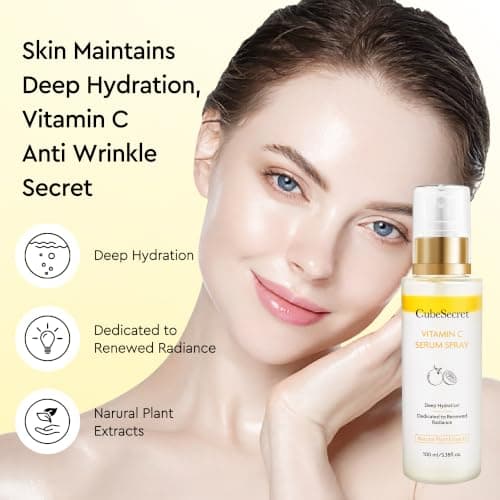 CubeSecret Vitamin C Serum Spray-Hydrating Glow Face Mist for Radiant Skin - Thumbnail 6