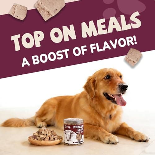 PAWUP Freeze-Dried Beef Liver Dog Treats, Single Ingredient, High Protein Dog Training Treats, Natural Beef Liver Food Topper for Dogs, 3.8 oz - Thumbnail 6