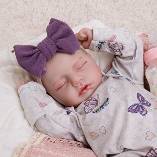 Milidool Reborn Baby Dolls, 20Inch Cute Soft Vinyl Realistic Newborn Baby Doll Poseable Lifelike Real Life Baby Dolls with Accessories for 3+ Year Old Girls Gifts, Pretend Play, Collection - Thumbnail 2