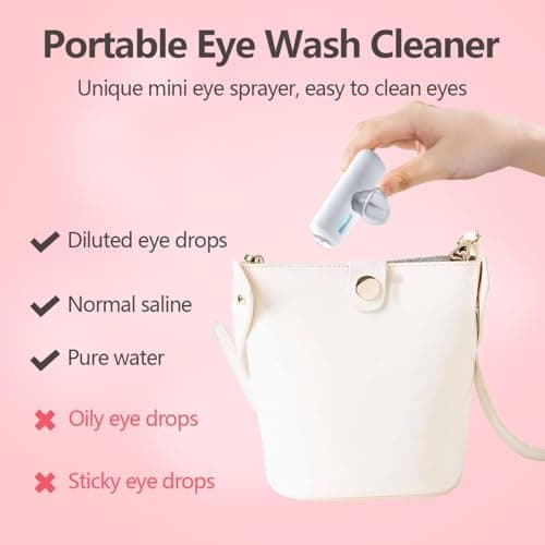 Nano Eye Mist Sprayer - Portable Cool Mist Humidifier for Dry Eye Relief, USB Eye Care Device for Moisturizing & Soothing, Mini Facial Steamer for Eye Fatigue, White - Thumbnail 4