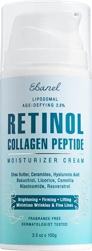 Ebanel Retinol Cream for Face 3.5 oz, Moisturizer with Collagen, Peptides, Ceramides, Hyaluronic Acid, Vitamin C & B5, Firming Anti Aging Face Cream for Wrinkles, Fine Lines, Dark Spots, Day & Night - Image 1
