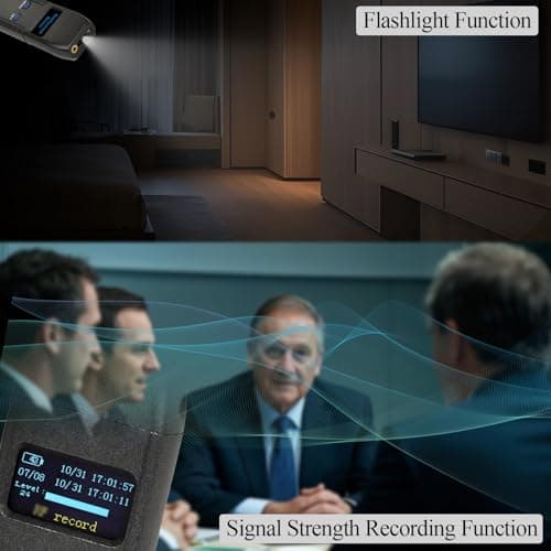 KEULGOUL Hidden Camera Detector, RF Bug Finder & GPS Tracker Detector for Privacy Protection, Portable Device for Office, Hotel, Travel & Car - Thumbnail 6