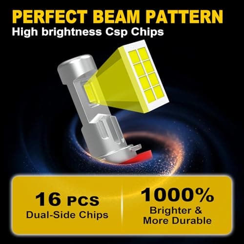 KIMLATAR H11 Bulbs Super Bright Xenon White H8 Bulbs Fog Lights Pack of 2 - Thumbnail 5