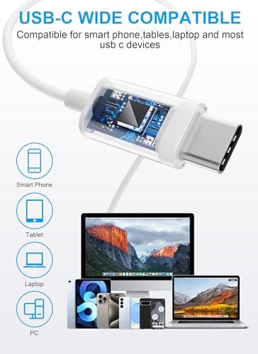 USB C Headphones for iPhone 17 16 15, Wired Earbuds USB C with Microphone & Volume Control, for Apple Headphones Wired, Earphones for iPhone, Android, iPad, Galaxy S25 S24 Ultra, Pixel 9 【2 Packs】 - Thumbnail 2