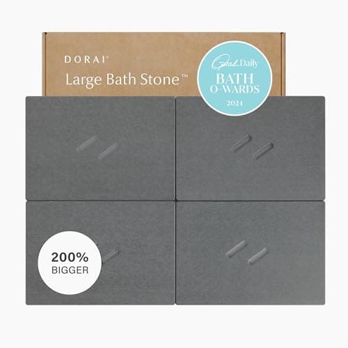 Dorai Home Stone Bath Mat for Bathroom – Large, Quick-Drying, Non-Slip Surface, Customizable Design, 32.1" L x 22.8" W x 0.6" H, Slate