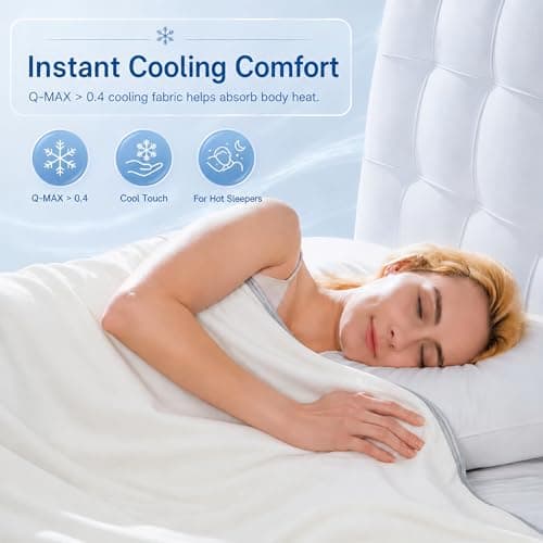 Twin XL Size Cooling Blanket for Hot Sleepers - Lightweight Breathable Cool Cold Blanket - Keep Cool for Night Sweats, Soft Thin Ice Blankets for Bed Couch Sofa, (White, 60"x90") - Thumbnail 5
