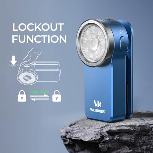 Wurkkos HD03 EDC Flashlight Rechargeable Clip-on Light, 680Lumens Mini Pocket Flashlight with RGB, Magnetic Small Flat Flashlight for Camping, Repairing, Signaling, Cycling (Blue) - Thumbnail 6