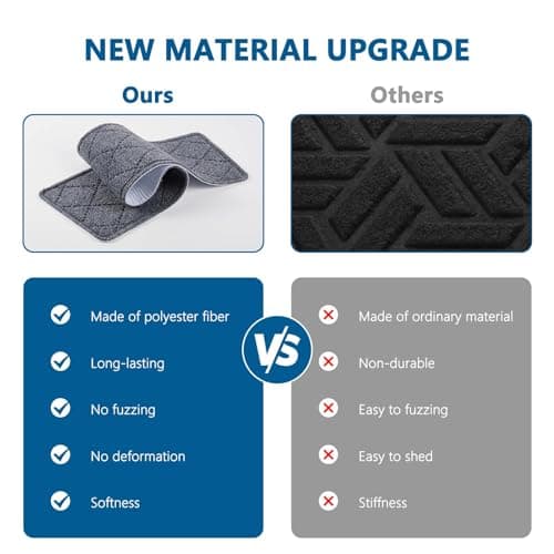 KOOTETA Stair Treads for Wooden Steps Indoor, 15 Pack 8" X 30" Non Slip Carpet Stair Treads with Reusable Adhesive for Kids Elders and Dogs, Surface Polyester TPR Backing Stair Runner Rugs, Dark Grey - Thumbnail 3