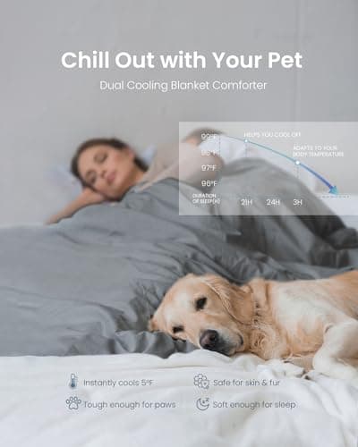 Cooling Comforter for Hot Sleepers & Night Sweats, Breathable Lightweight Cooling Blanket for Menopause & Summer, Soft Cool-to-Touch, Oeko-TEX, Grey, 60x80 Inches - Thumbnail 4