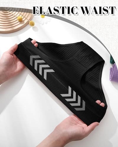 Oegho 6 Pack Cotton Hipster Underwear For Women Plus Size Soft Strench Breathable S-XXL - Thumbnail 4